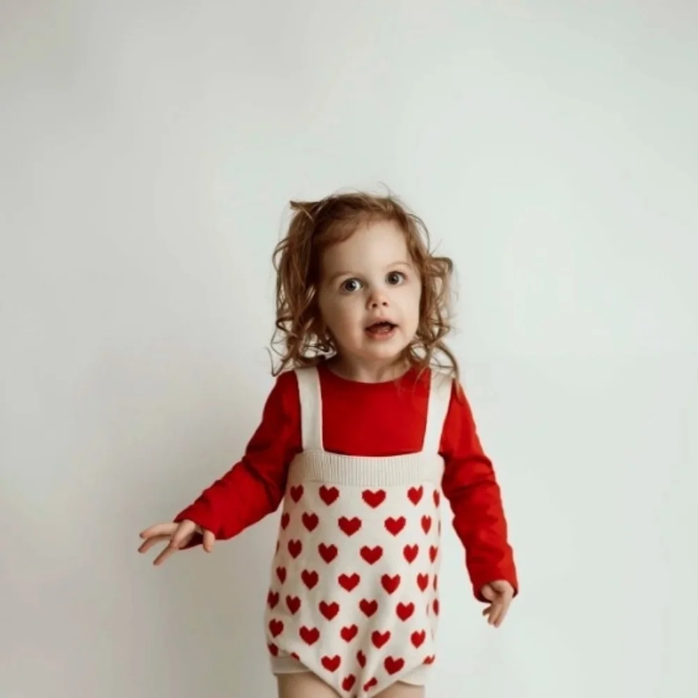Cat & Jack Red and Cream Heart Diaper Cover